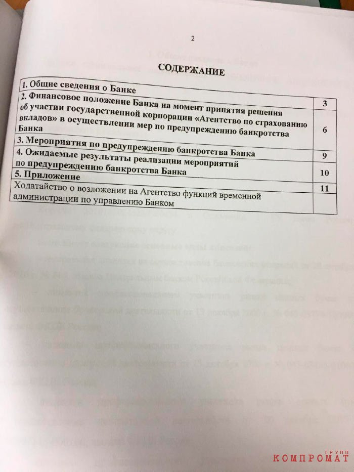 Осуществление мер по предупреждению банкротства ПАО банка "Югра"