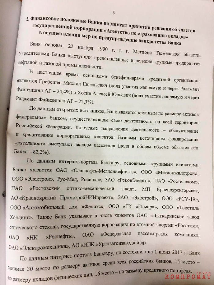 Осуществление мер по предупреждению банкротства ПАО банка "Югра"