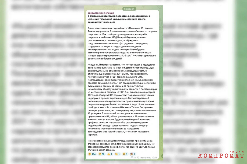 Комментарий главы пресс-службы областного МВД